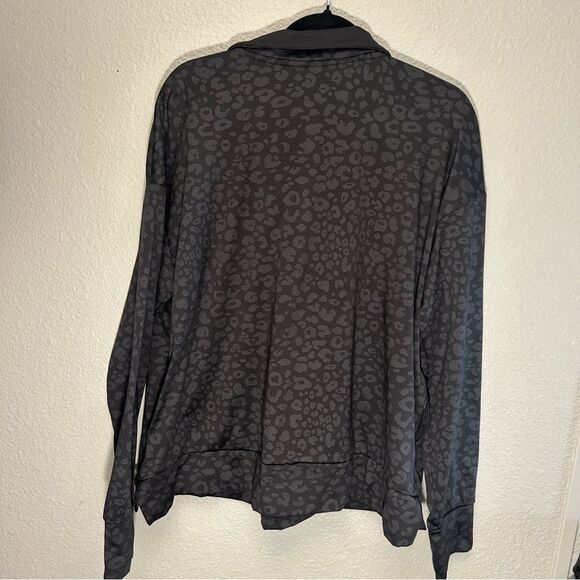 Avia Women's Fleece Lined Quarter Zip Pullover Leopard Print Size XXL (20) - Picture 4 of 12